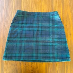 LOFT plaid mini skirt